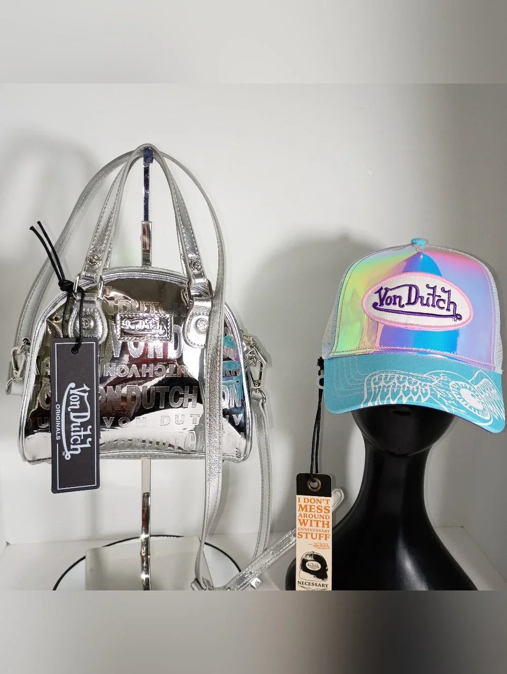 Von Dutch Iresdescent Trucker Hat VON DUTCH Iridescent Polyester Trucker Hat One Size main image 2